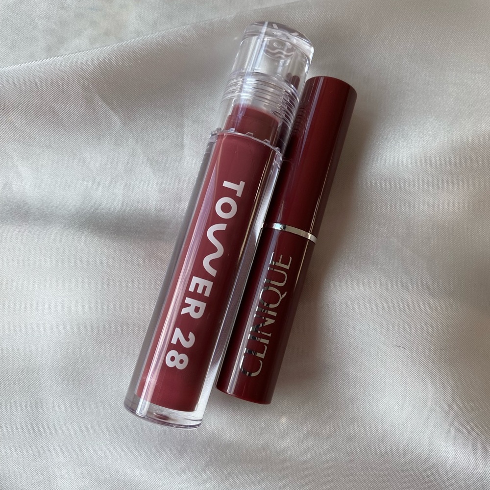 BRAND NEW lip bundle - Tower 28 Sesame (full size) and Clinique Black Honey mini